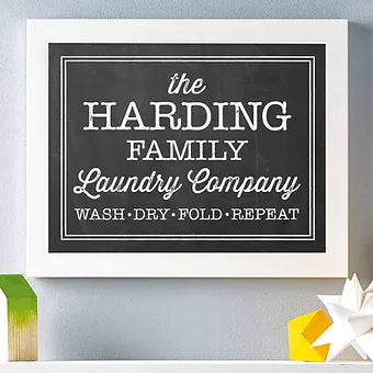 Personalized Laundry Company Print