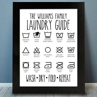 Personalized Laundry Guide Printa