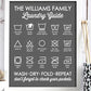 Laundry Guide Personalized Print