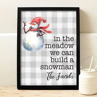 Personalized We Can Build A Snowman Print