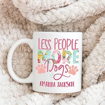 Less People More Dogs Personalized Mug