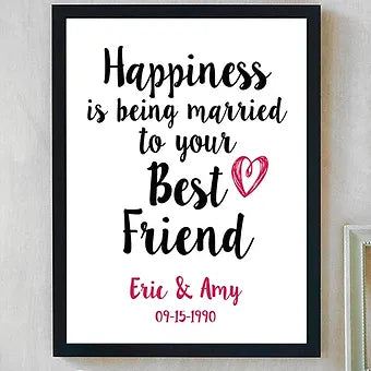 Married To My Best Friend Personalized Anniversary Print