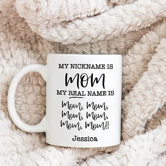 Personalized My Nickname is Mom Mug