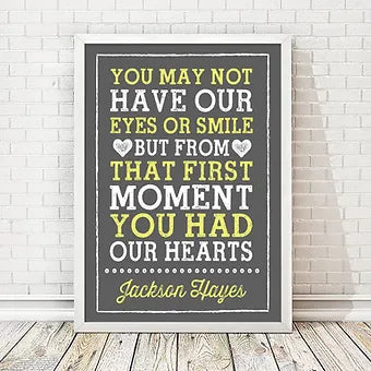 Personalized First Moment Adoption Print