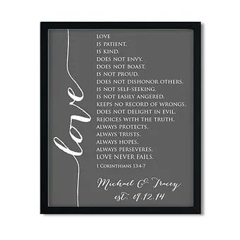 Love Is Patient Personalized Anniversary Print