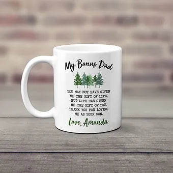 Personalized My Bonus Dad Mug