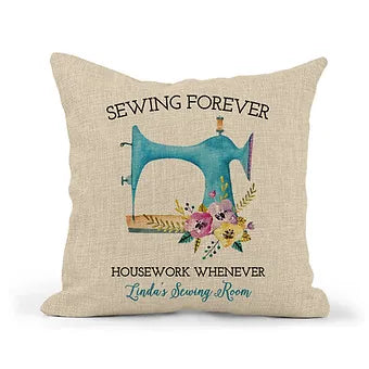 Personalized Sewing Forever Housework Whenever Pillow