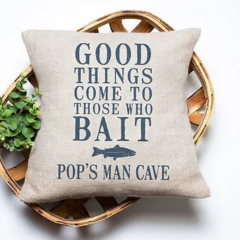 Personalized Mens Fishing Pillow