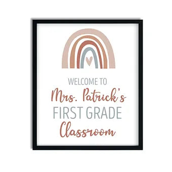 Personalized Boho Classroom Welcome Print