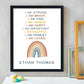 Personalized I Am Loved Pastel Rainbow Print