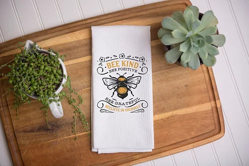 Custom Bee Kind Dish Towel