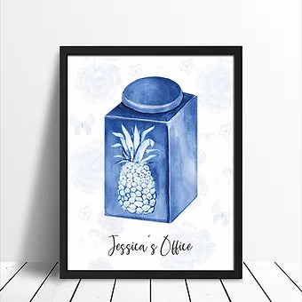 Personalized Pineapple Office Print