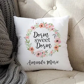 Personalized Dorm Sweet Dorm Pillow