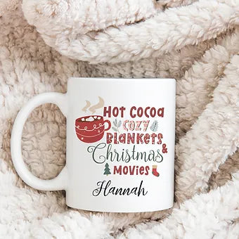 Personalized Christmas Plaid Mug