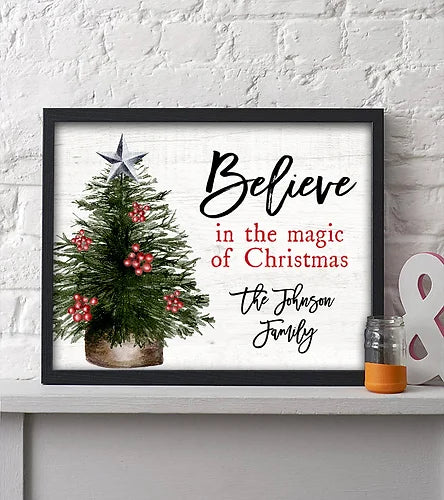 Personalized Believe in Magic of Christmas Print