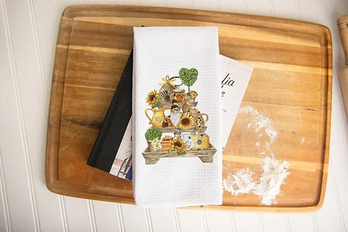 Custom Honey Bee Tray Dish Towel