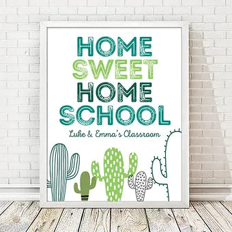 Personalized Home Sweet Homeschool Wall Print