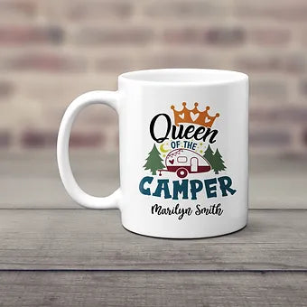 Personalized Queen Of The Camper Mug