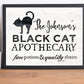 Personalized The Black Cat Apothecary Halloween Print