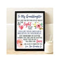 Floral To My Granddaughter Personalized Print
