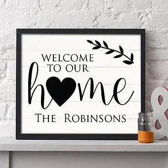 Personalized Welcome To Our Home Print