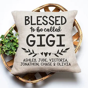 Personalized Blessed to be Called Gigi Pillow