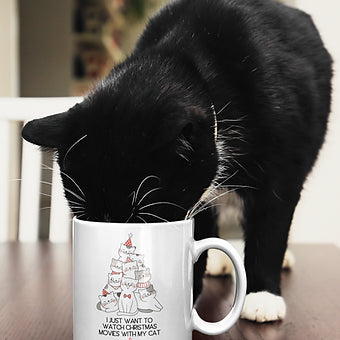 Personalized I Want To Watch Christmas Movies With My Cat Mug