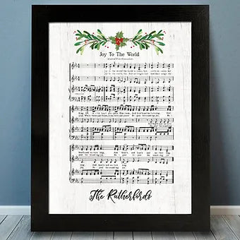 Personalized Joy To The World Sheet Music Print