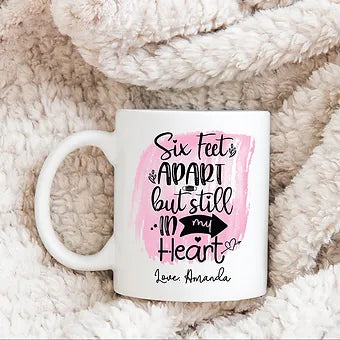 Six Feet Apart Personalized Mug