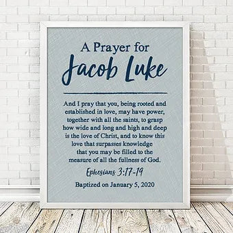Personalized Boy's Prayer Print