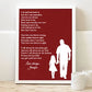 Personalized Poem to Dad from Daughter Print