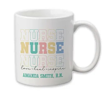 Personalized Love Heal Inspire Nurse Coffee Mug