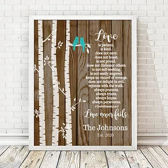 Love Is Patient 1 Corinthians Personalized Print