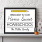 Personalized Home Sweet Homeschool Pencil Print
