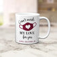 Can't Mask My Love Personalized Mug