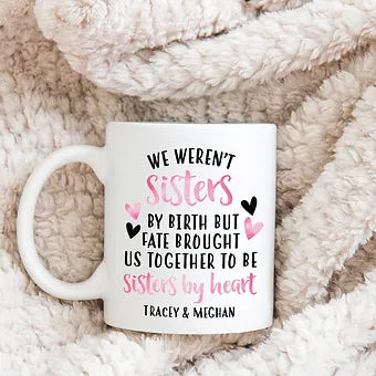Personalized Sisters By Heart Mug