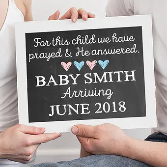 For This Child We Have Prayed Pregnancy Announcement Personalized Print