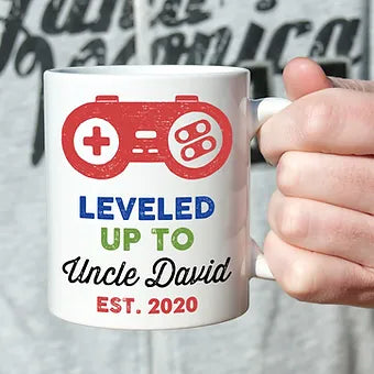 Personalized Leveled Up to Uncle Mug