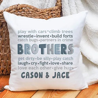 Personalized Brothers Pillow