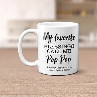 Personalized My Favorites Call Me Pop Pop Mug