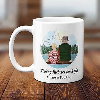 Personalized Fishing Partners for Life Coffee Mug