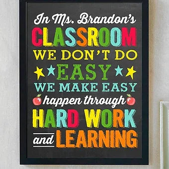 Personalized Teacher Classroom Print